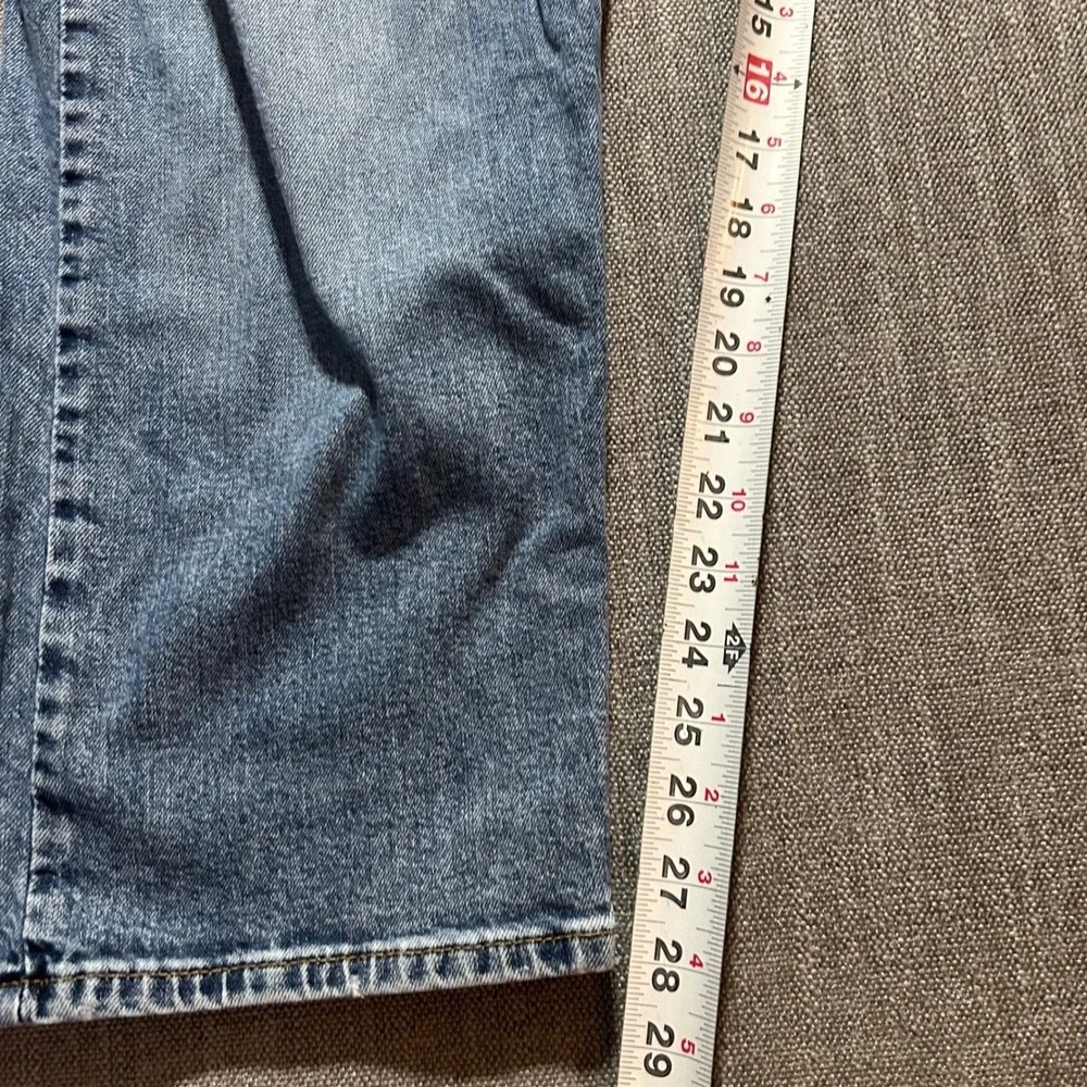 Levi's 502 Taper Jeans Mens 44x28 Blue Medium Wash Stretch Denim Tapered Leg